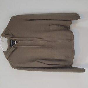 Mercer & Madison 40% ANGORA dark green zip sweater hoodie. XL